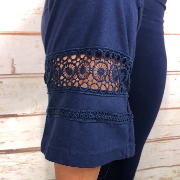 D5 - French Laundry High Waisted Navy Leggings  Size M - Picture 4 of 5